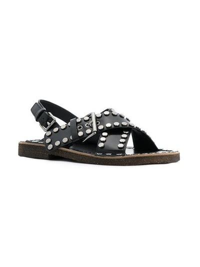 prada sandel|prada studded pony skin sandals.